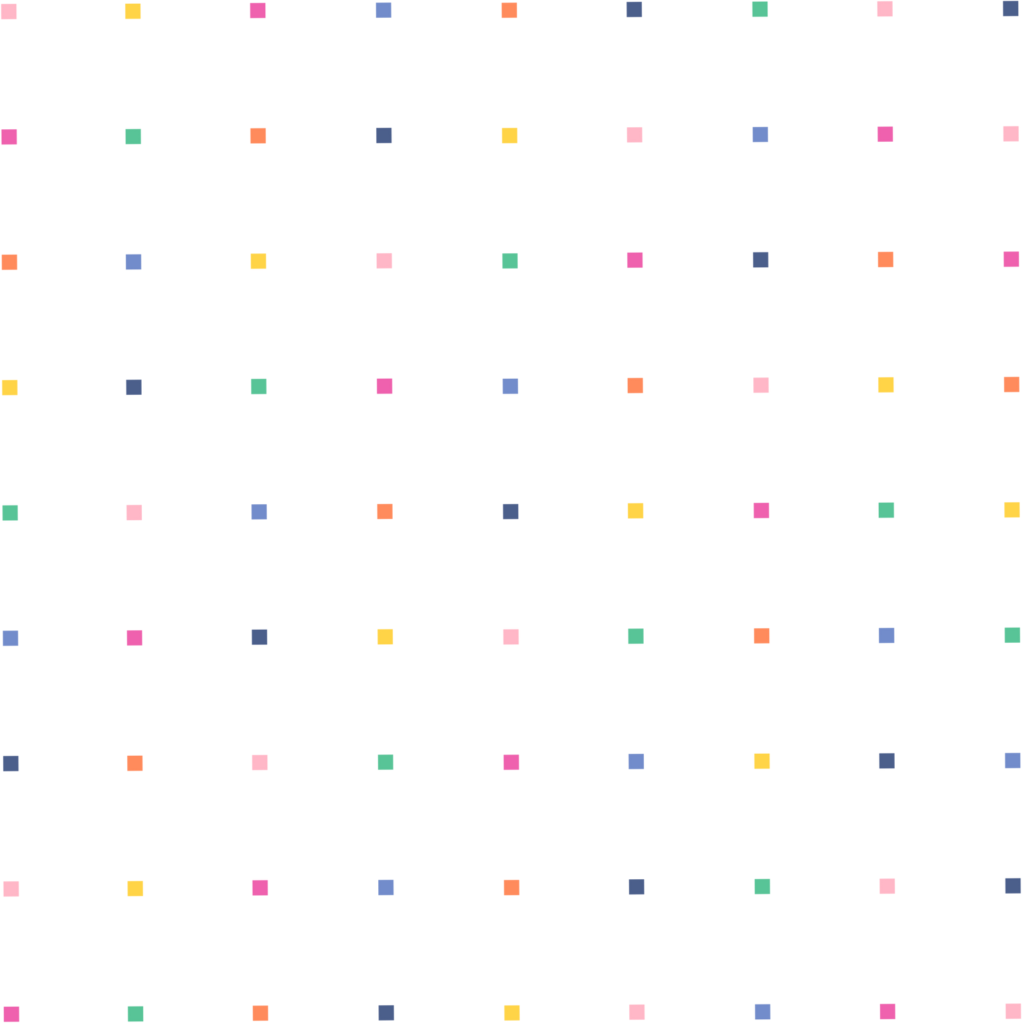 rainbow square dots